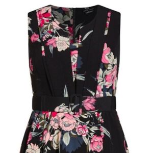 Misty Floral Dress - black